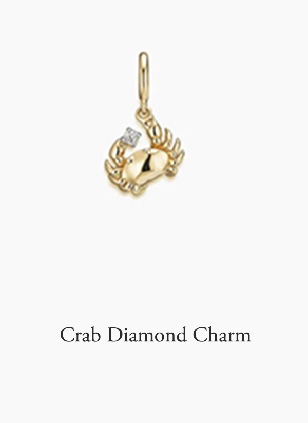 Crab Diamond Charm