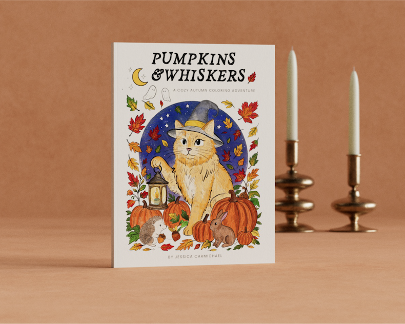 Featured Book: Pumpkins & Whiskers A cozy Autumn Coloring Adventure