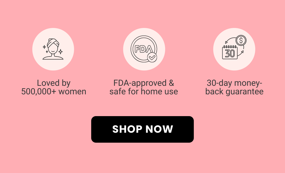 "I've been using the LED mask 4 times a week for about a month and my skin is noticeably firmer. I'm getting compliments on how 'fresh' I look. It's now my favorite part of my evening routine."  Lena R. - 47