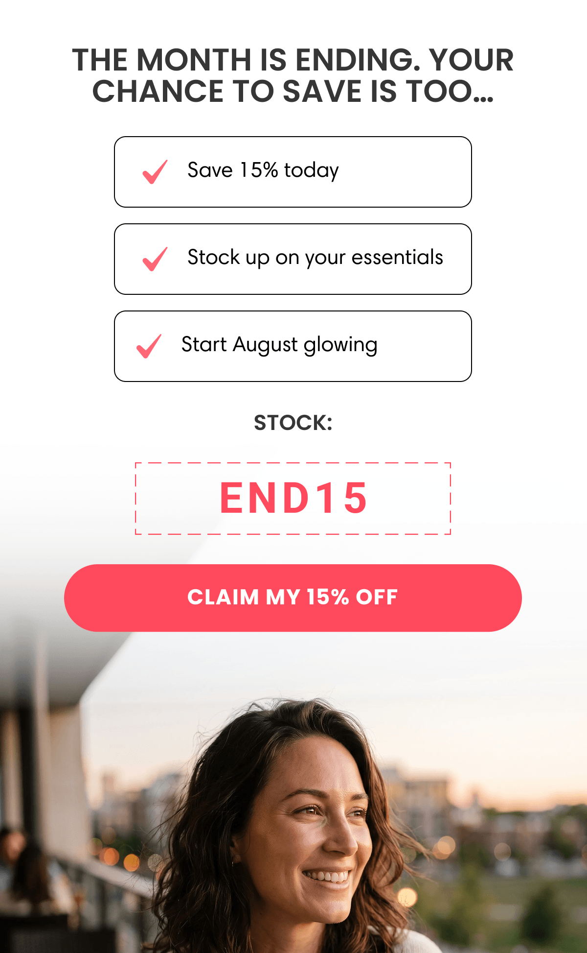 The month is ending. Your chance to save is too…