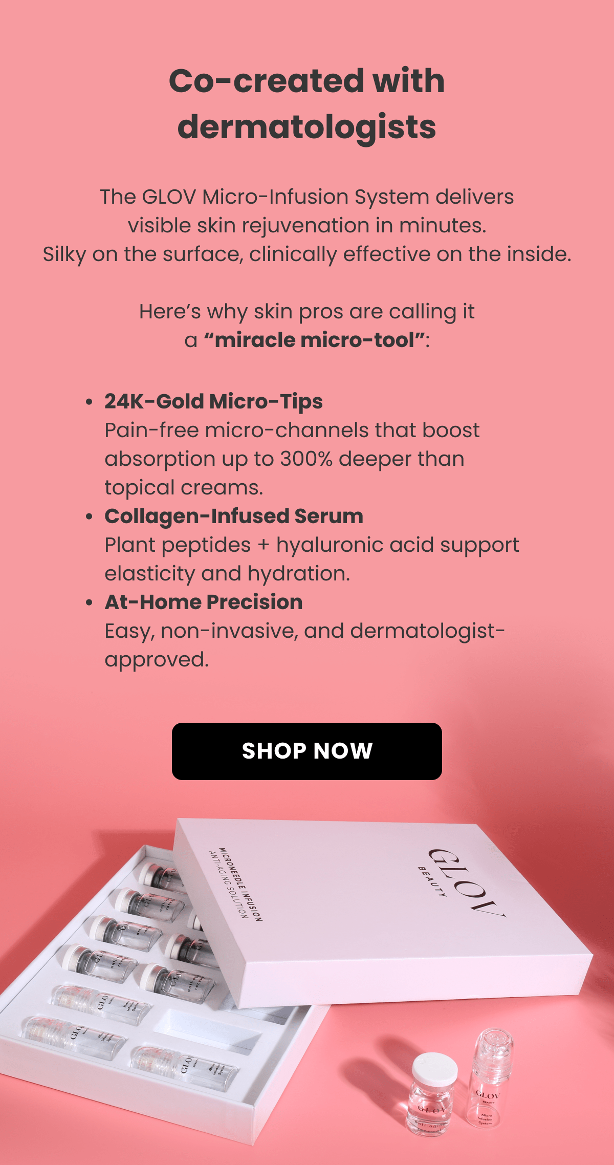 Proven Skin Science 97% saw smoother, clearer skin after 3 uses 91% reported brighter, glowing skin 97% saw noticeable difference overall