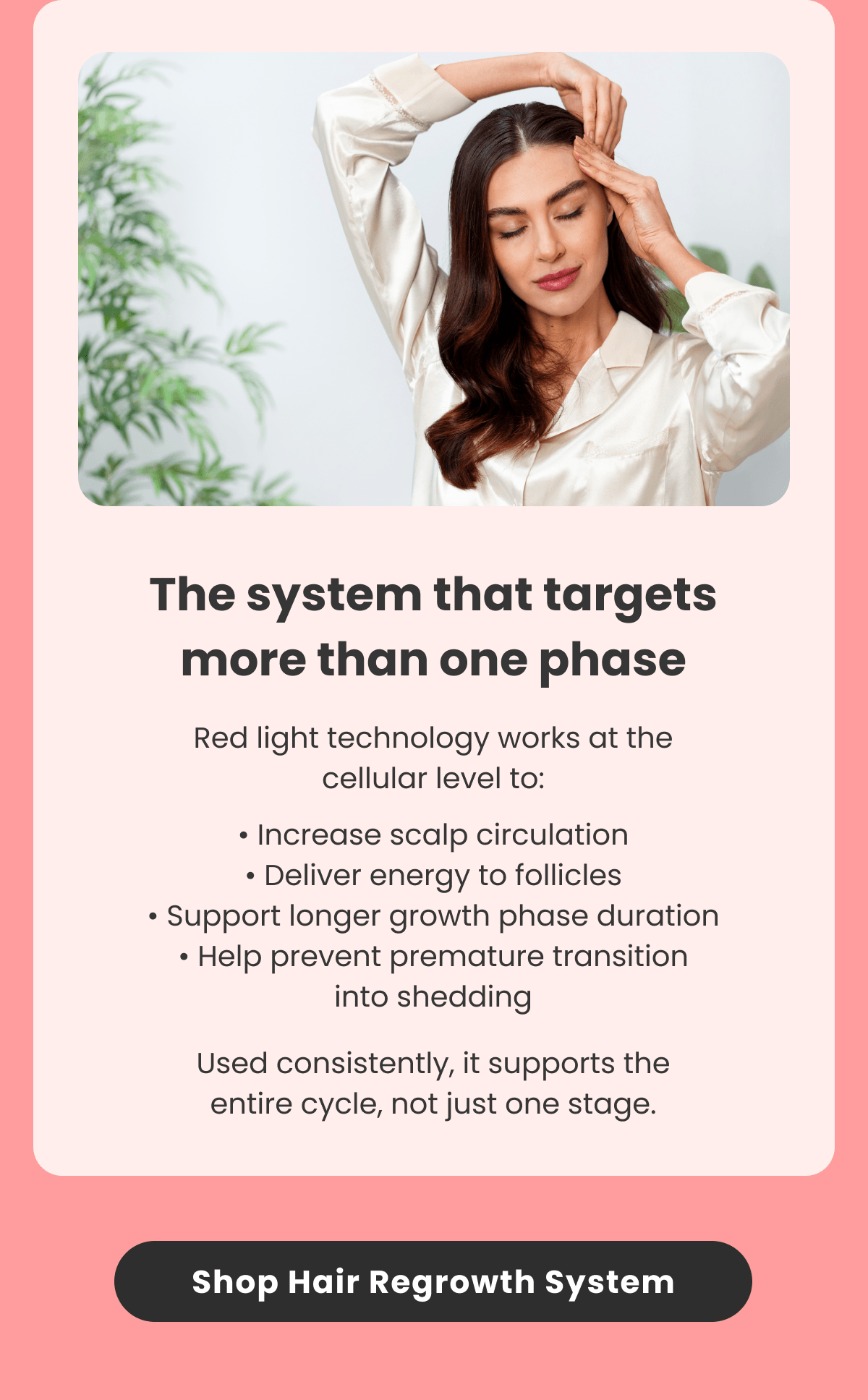 The system that targets more than one phase Red light technology works at the cellular level to: