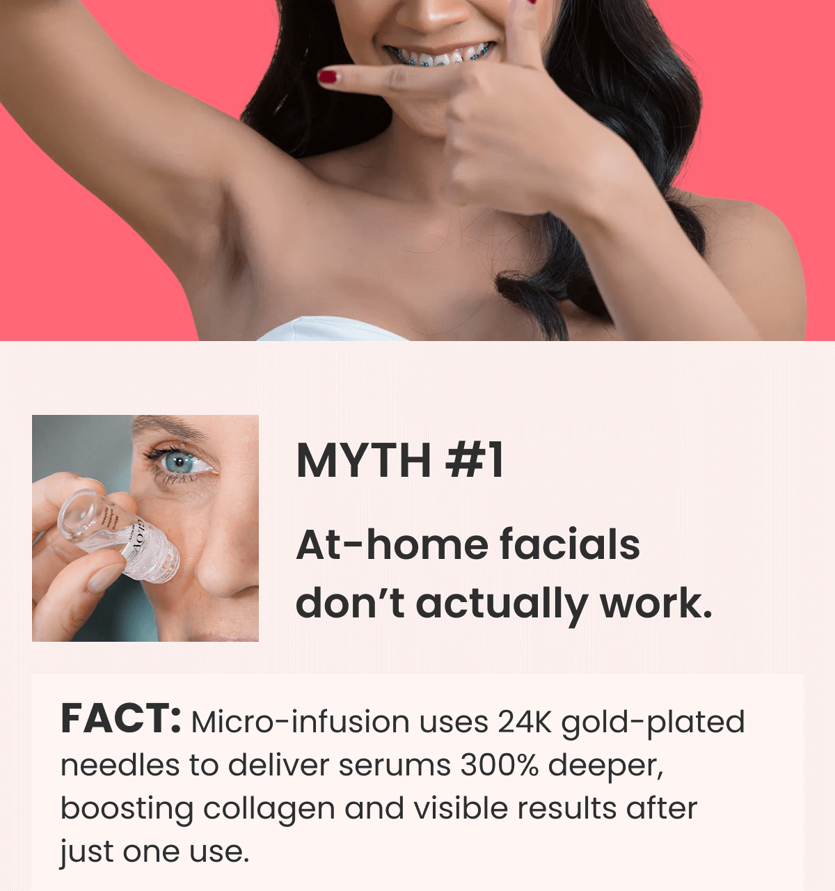MYTH #1 At-home facials don't actually work.