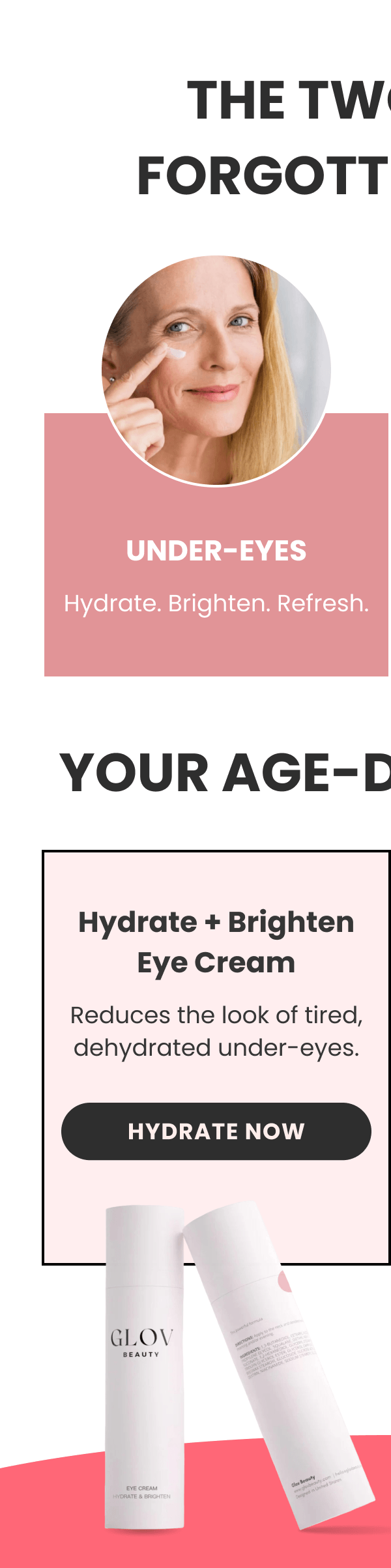 UNDER-EYES Hydrate. Brighten. Refresh.