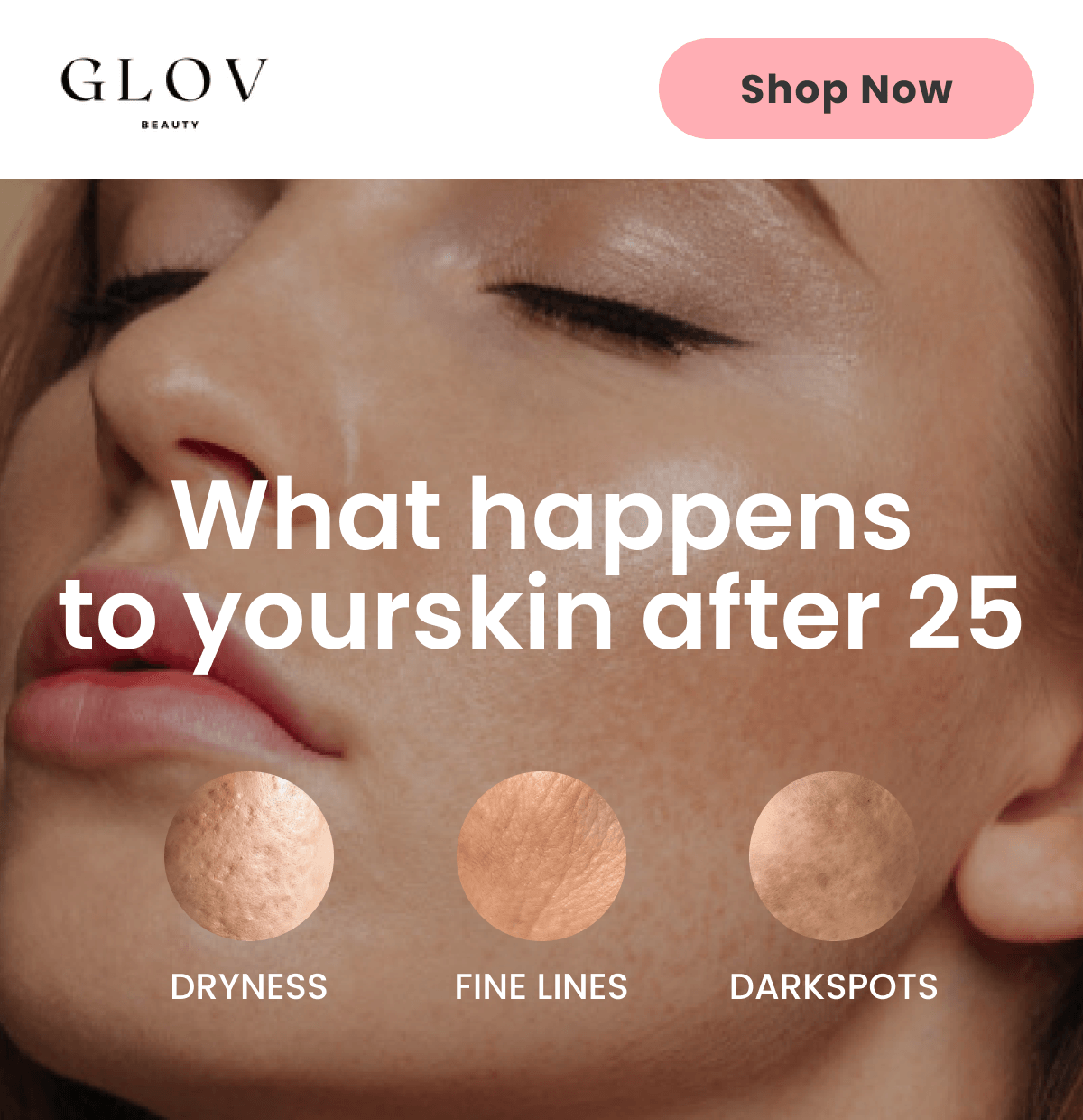 What happens to yourskin after 25 DRYNESS FINE LINES DARKSPOTS