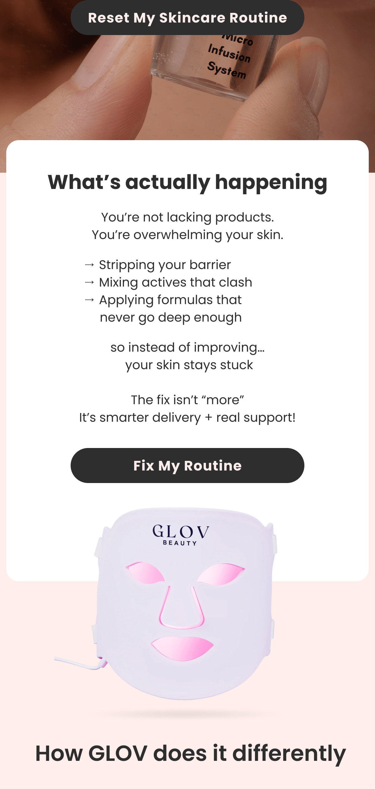 What’s actually happening You’re not lacking products. You’re overwhelming your skin.