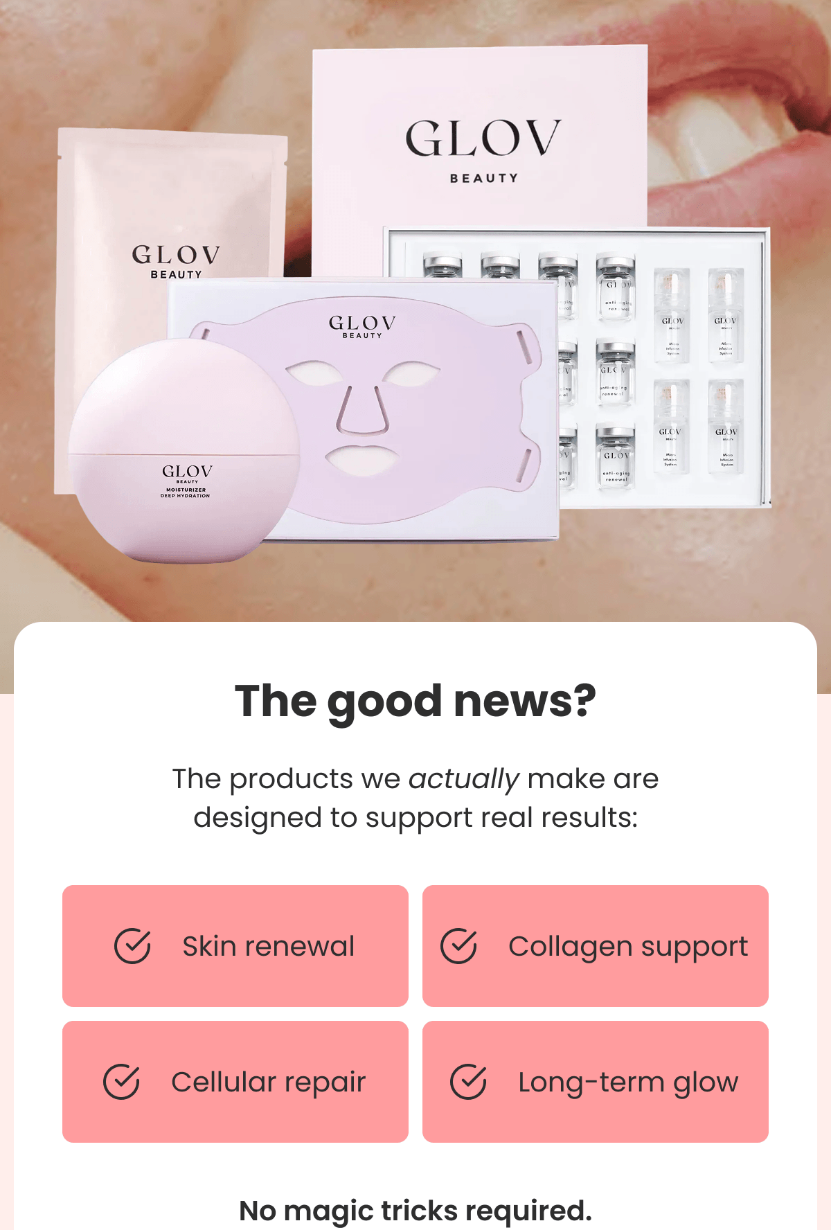 Yeah… that was our April Fools idea. Because real skin transformations don't happen from shortcuts. They happen from the right routine and a little consistency.