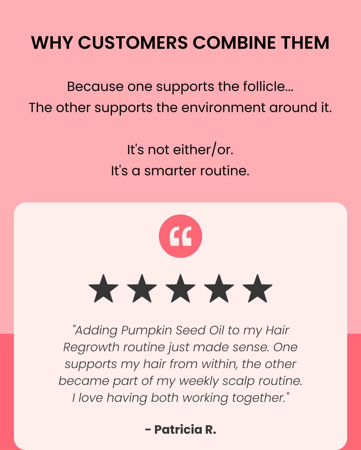 WHY CUSTOMERS COMBINE THEM