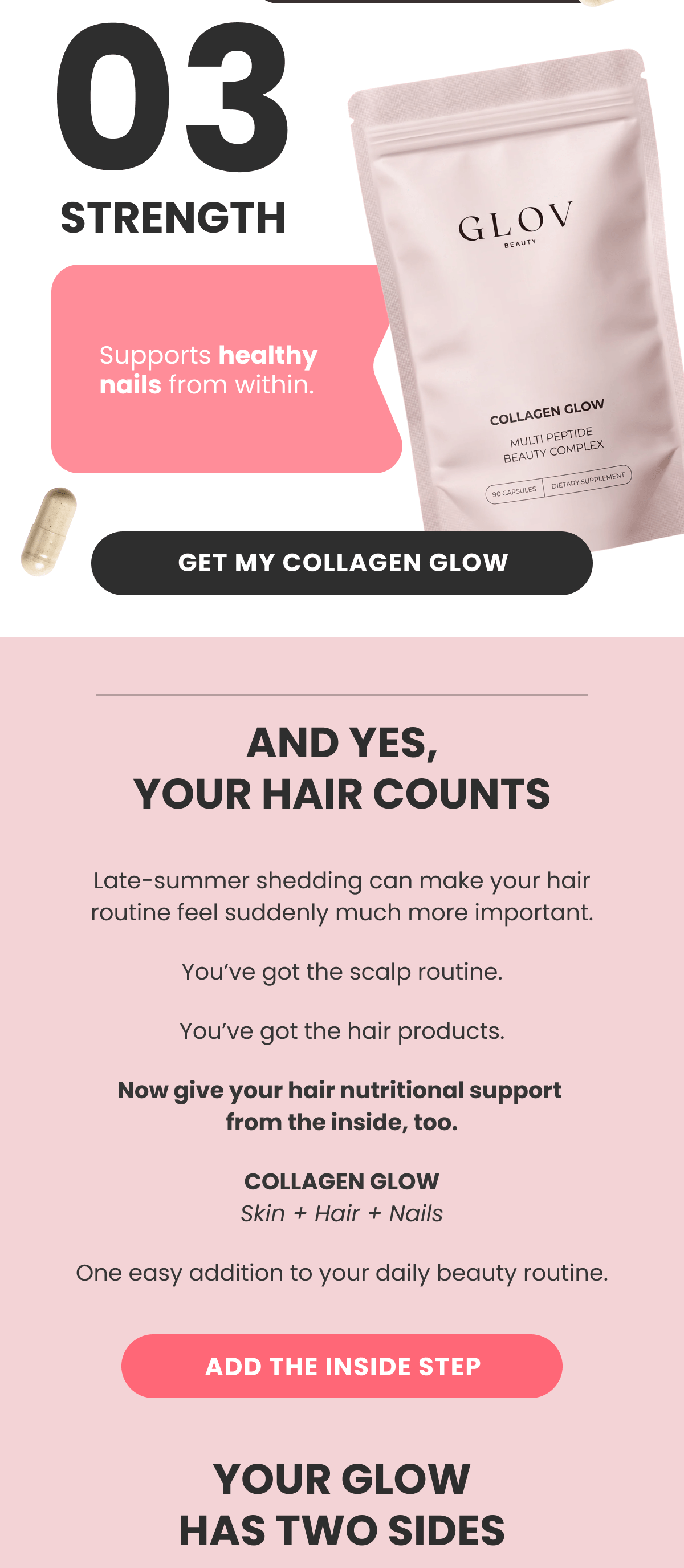 03 STRENGTH Supports healthy nails from within.