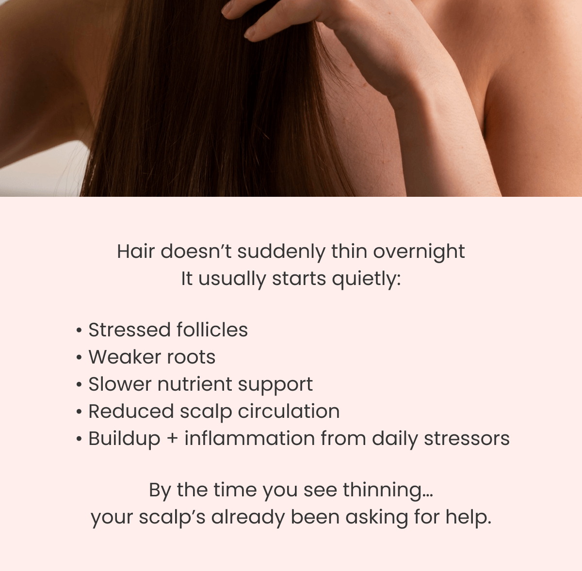 Hair doesn’t suddenly thin overnight It usually starts quietly: