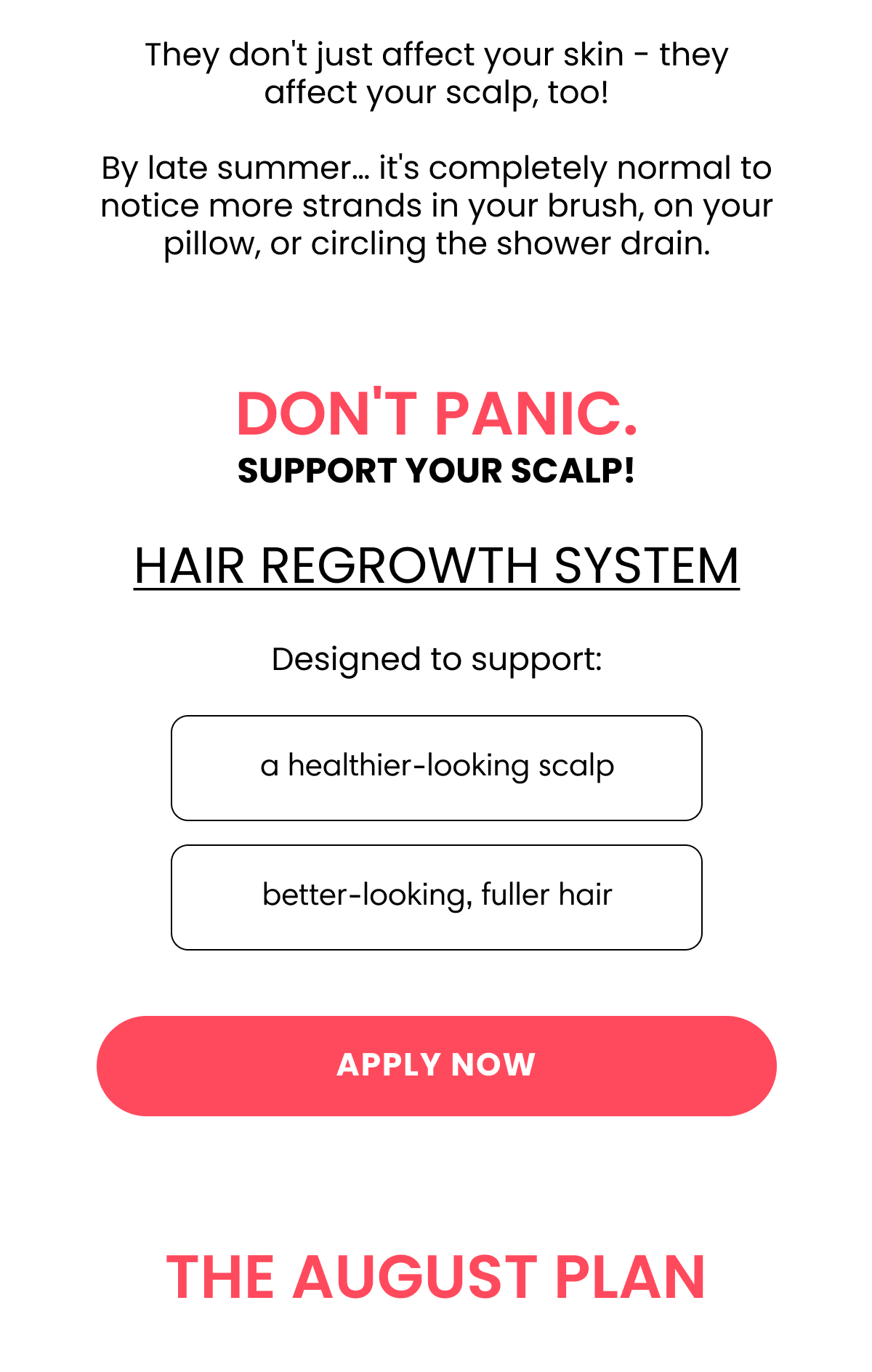 They don't just affect your skin - they affect your scalp, too!