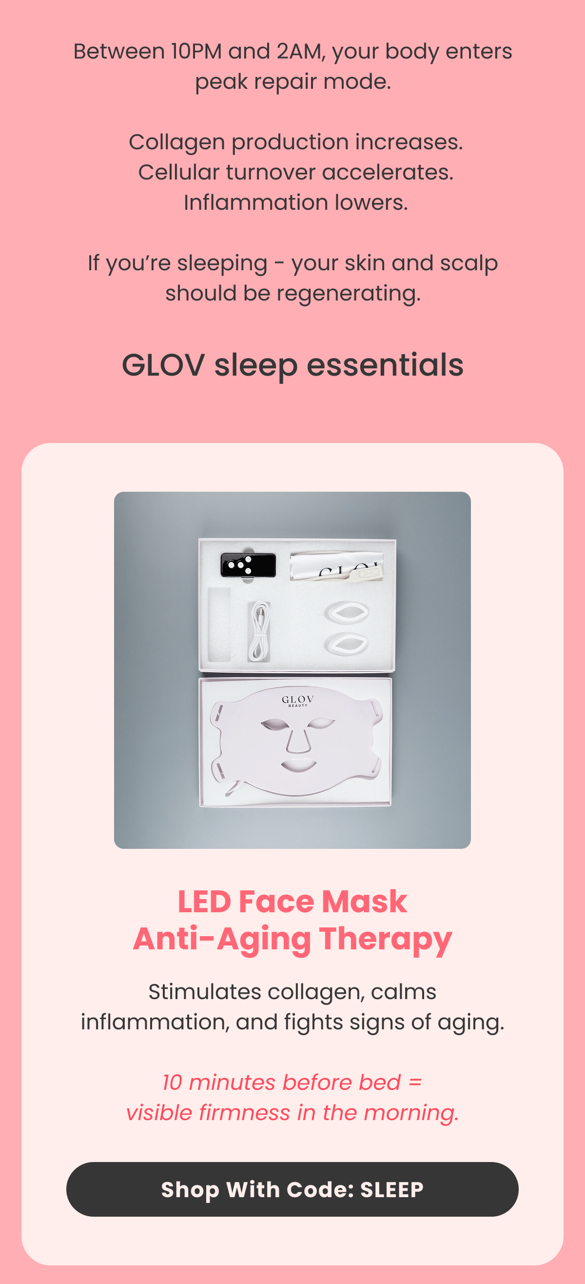 Between 10PM and 2AM, your body enters peak repair mode.