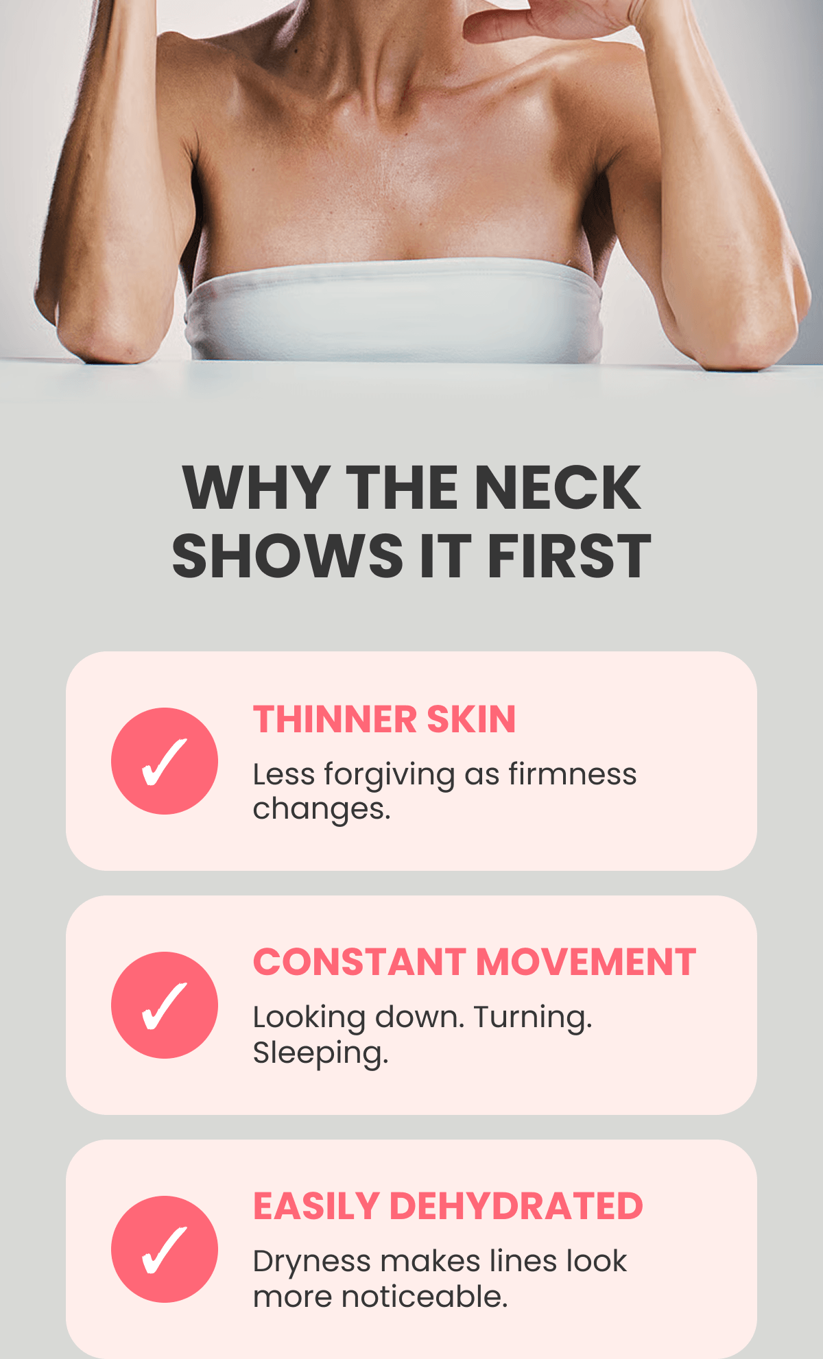 WHY THE NECK SHOWS IT FIRST