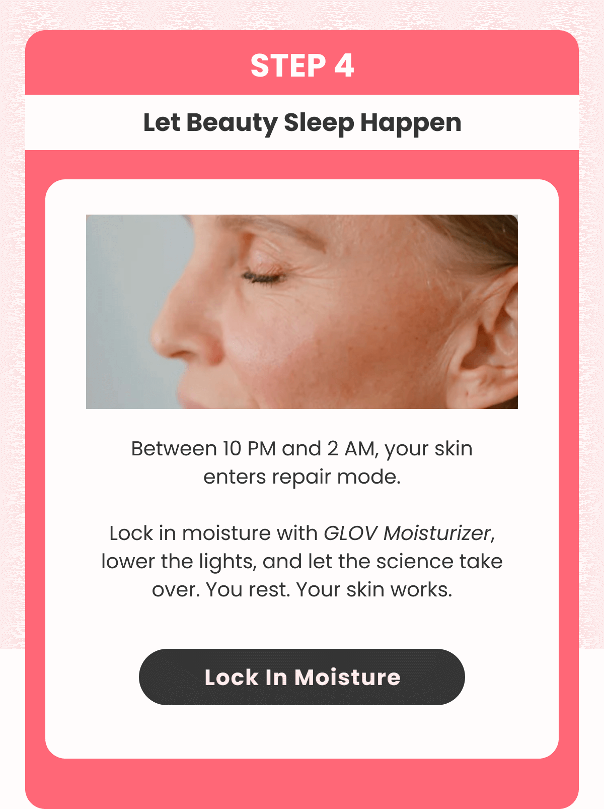 Step 3 Micro-Infusion Magic The Micro-Infusion System creates micro-channels that deliver active ingredients deeper - exactly where your skin repairs itself.  Each gentle press infuses niacinamide, peptides, and hyaluronic acid to smooth, plump, and firm overnight.  93% of users saw visible results after just one session.