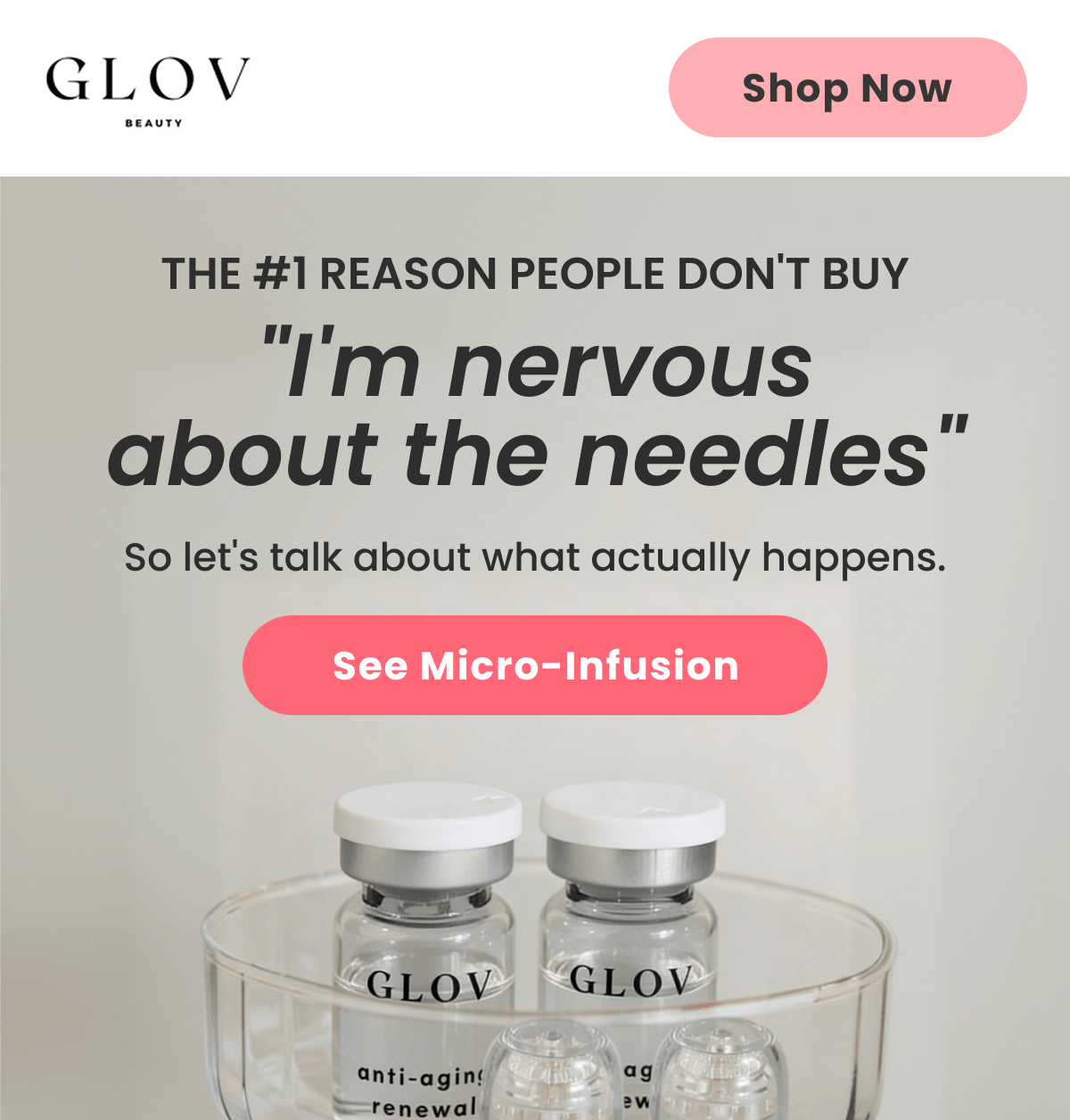 THE #1 REASON PEOPLE DON'T BUY "I'm nervous about the needles"
