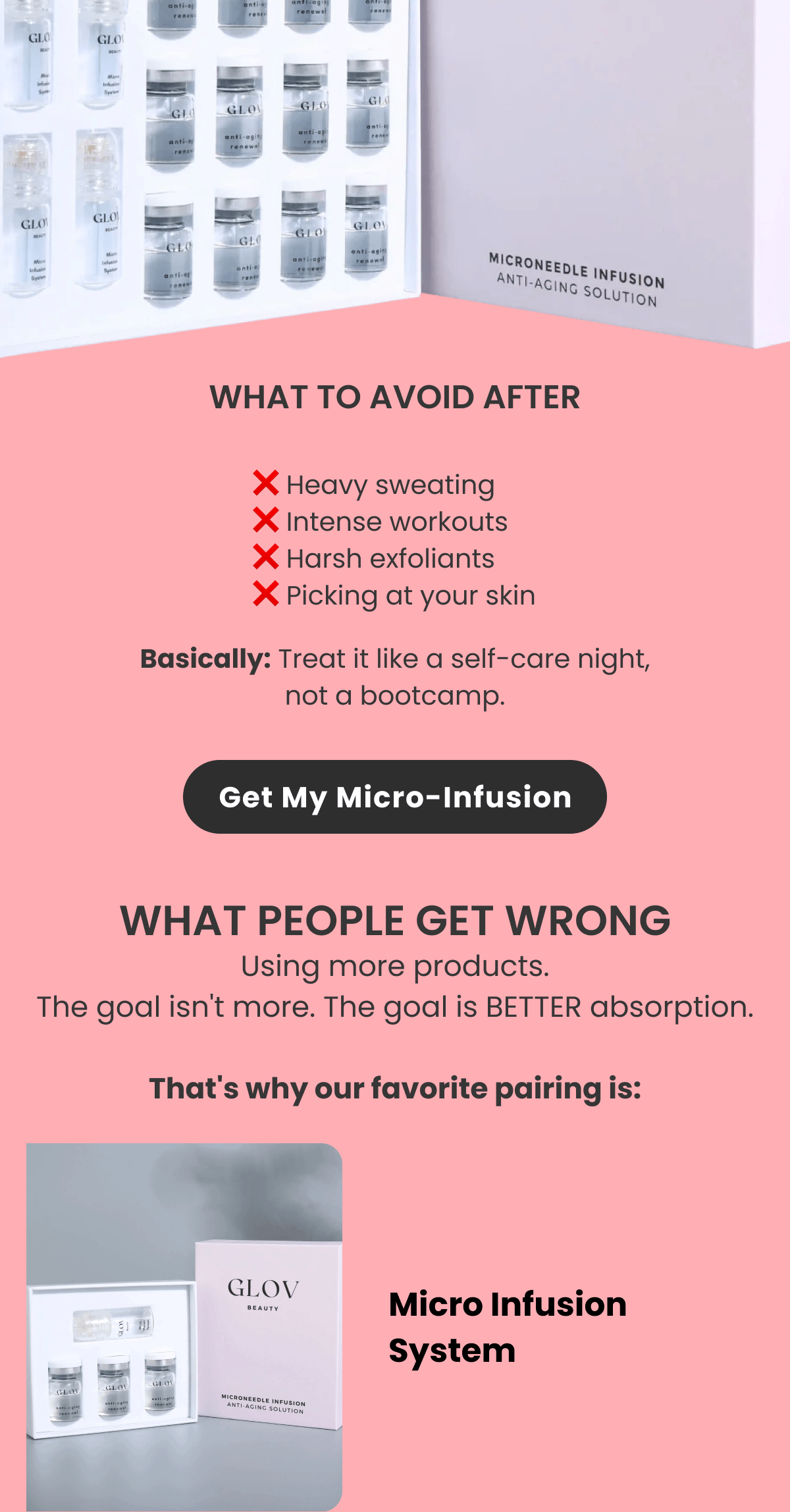 WHAT TO AVOID AFTER ❌ Heavy sweating ❌ Intense workouts ❌ Harsh exfoliants ❌ Picking at your skin
