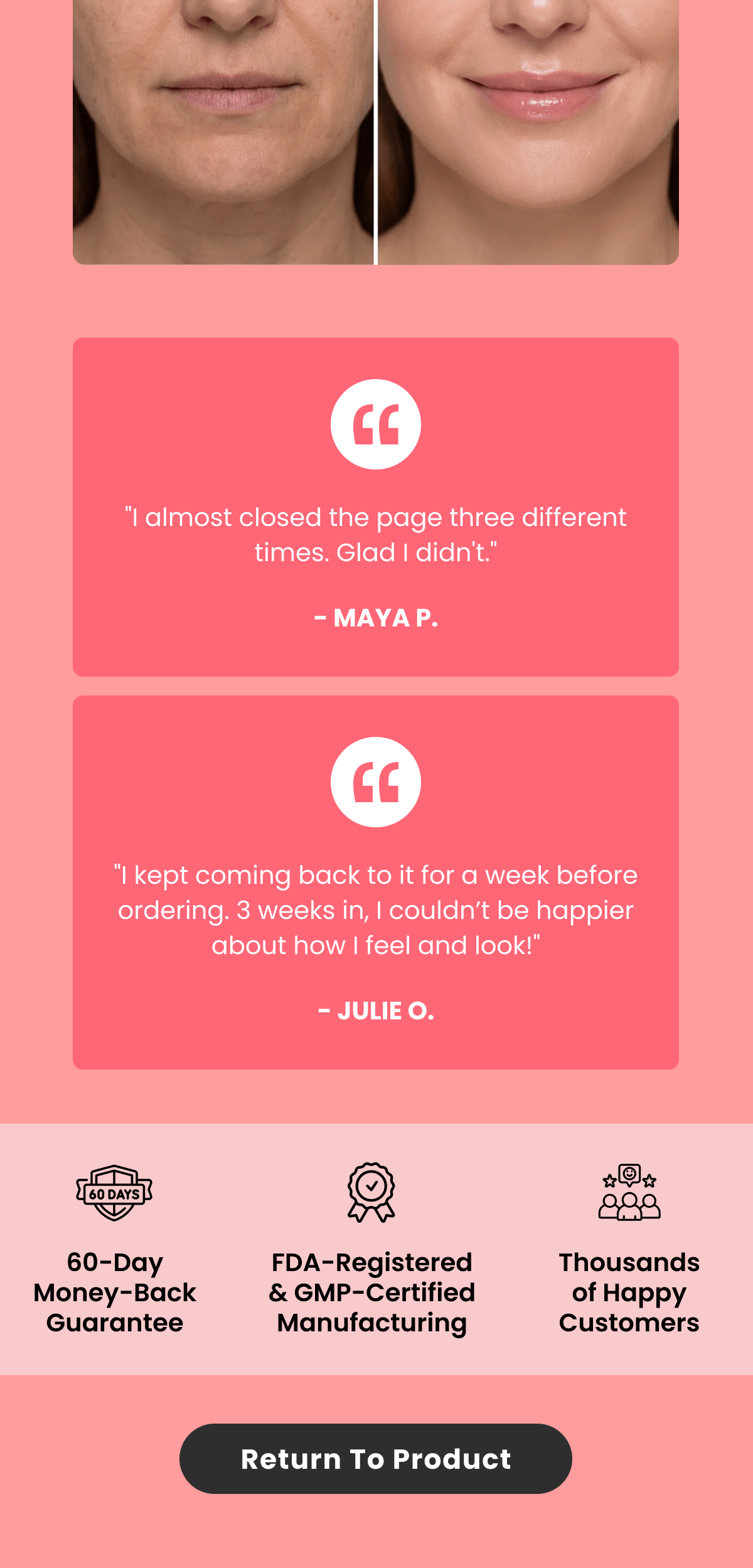 "I almost closed the page three different times. Glad I didn't." - Maya P.