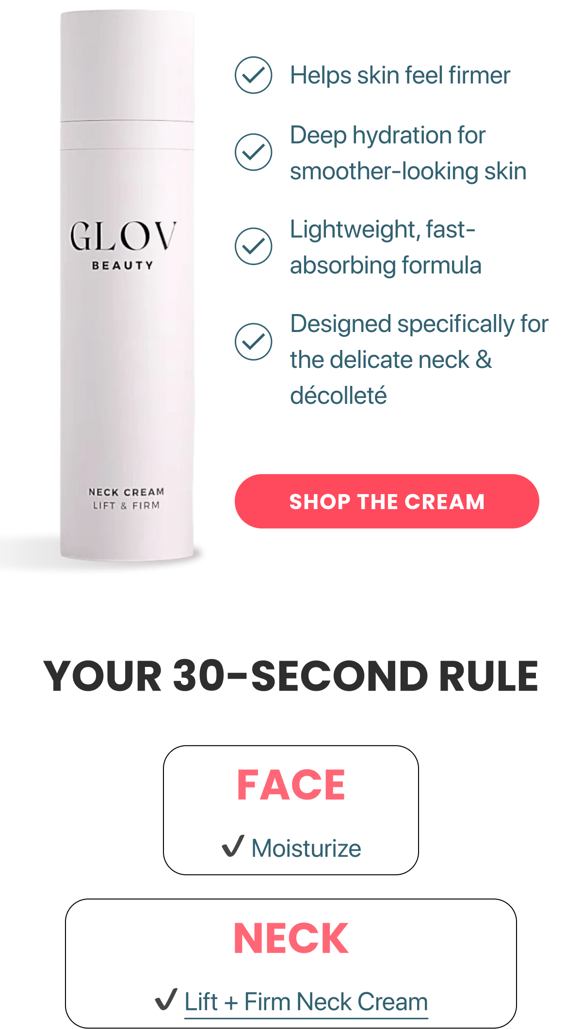 Helps skin feel firmer ✓ Deep hydration for smoother-looking skin
