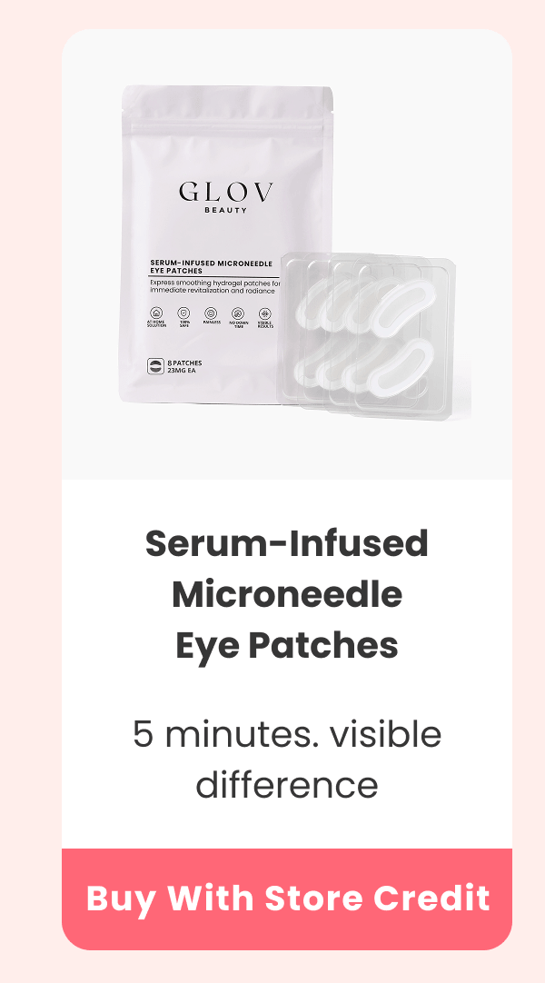 Serum-Infused Microneedle Eye Patches 5 minutes. visible difference
