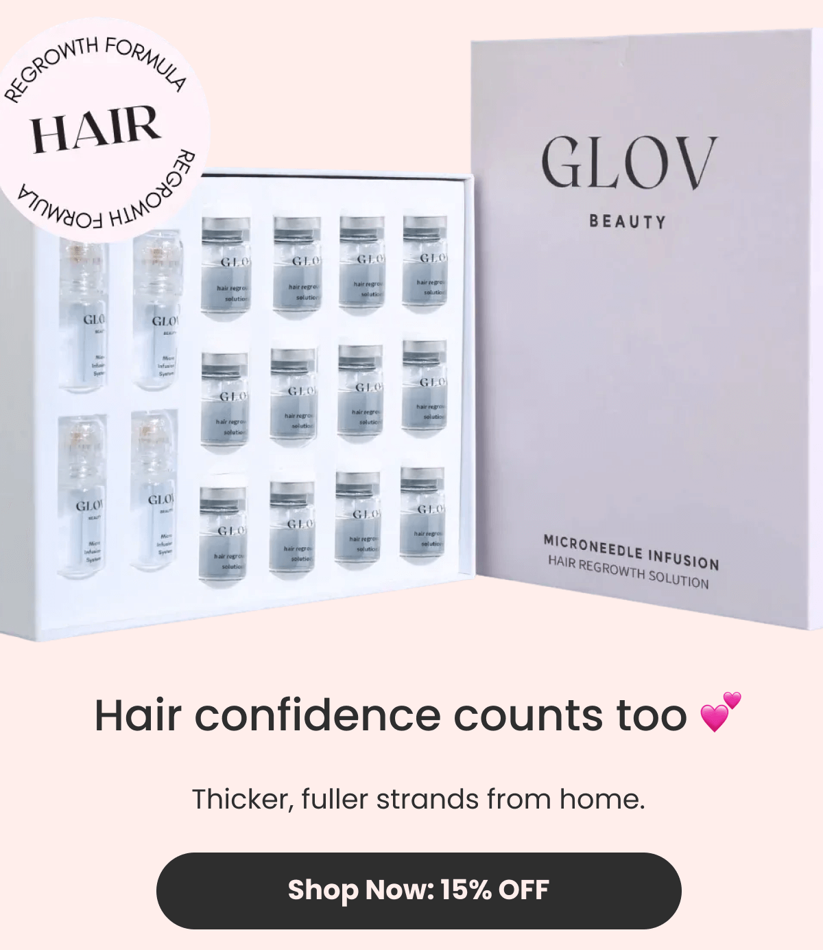 Hair confidence counts too Thicker, fuller strands from home.
