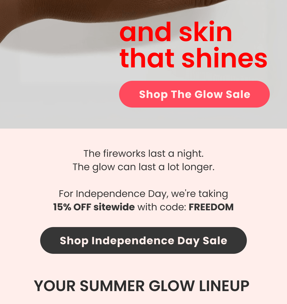 The fireworks last a night. The glow can last a lot longer.