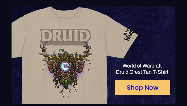 World of Warcraft Druid Crest Tan T-Shirt | Shop Now