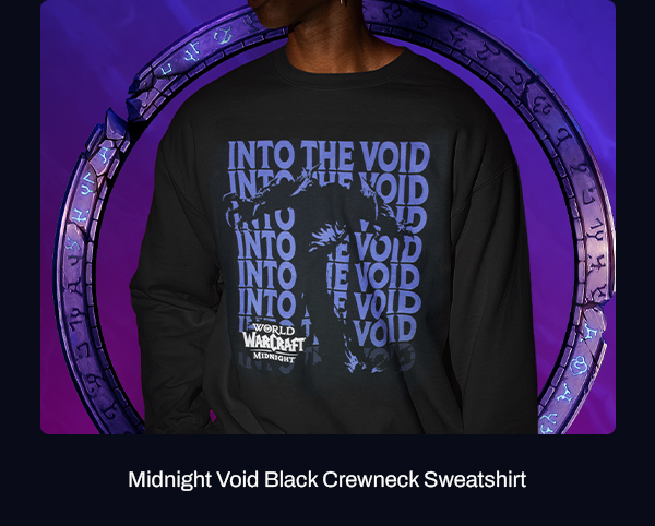 Midnight Void Black Crewneck Sweatshirt