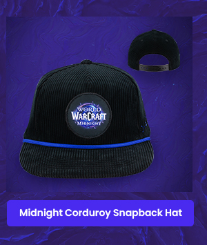 Midnight Logo Black Corduroy Snapback Hat