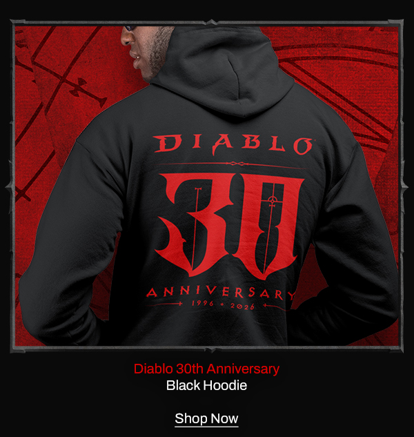 Diablo 30th Anniversary Black Hoodie | Shop Now