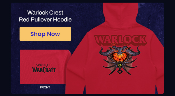 Warlock Crest Red Pullover Hoodie | Shop Now