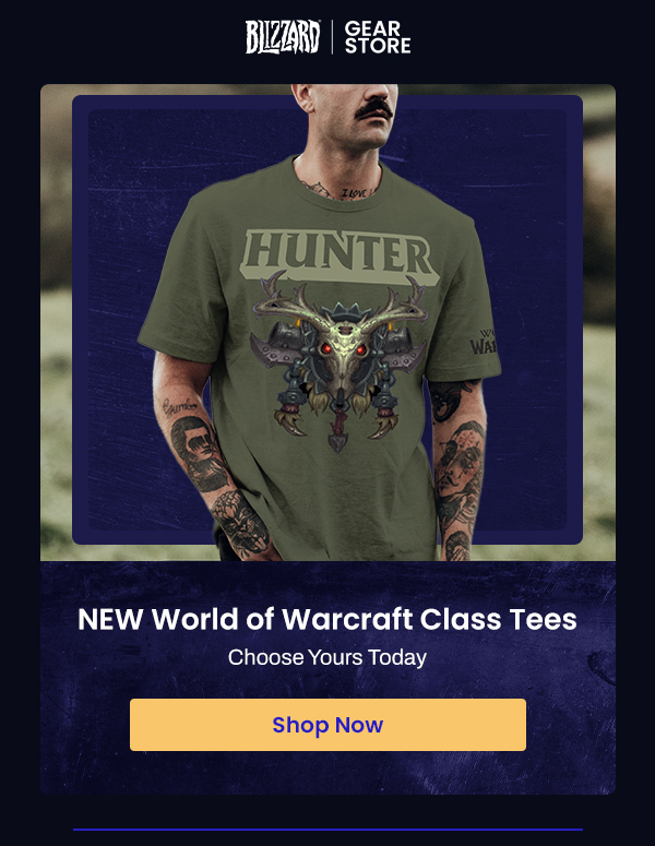 Blizzard Gear Store | NEW World of Warcraft Class Tees | Choose Yours Today | Shop Now