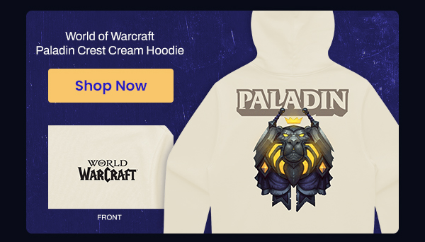 World of Warcraft Paladin Crest Cream Hoodie | Shop Now