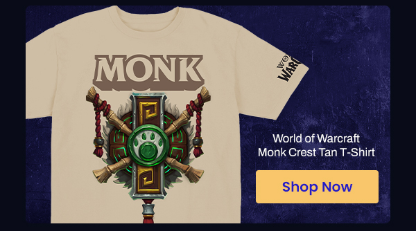 World of Warcraft Monk Crest Tan T-Shirt | Shop Now