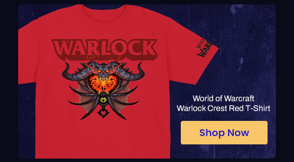 World of Warcraft Warlock Crest Red T-Shirt | Shop Now