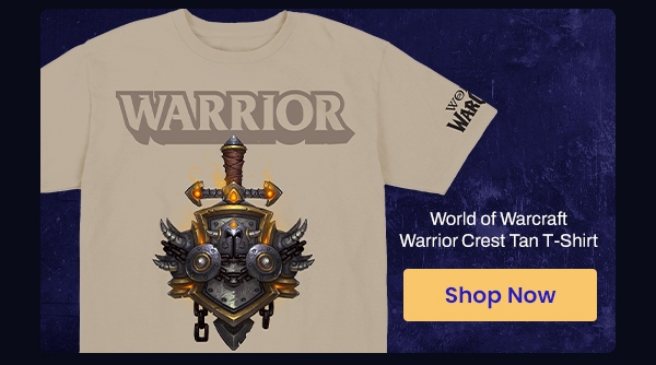 World of Warcraft Warrior Crest Tan T-Shirt | Shop Now