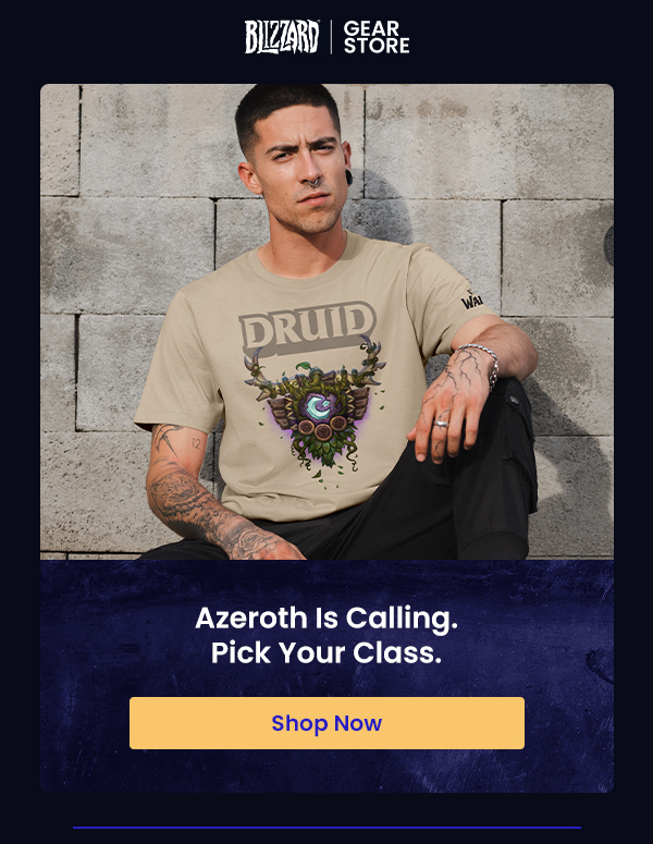 Blizzard Gear Store | From Warrior to Warlock Wear Your Class | Shop Now