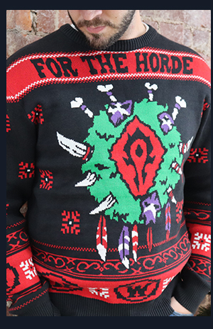 World of Warcraft Horde Wreath Holiday Sweater