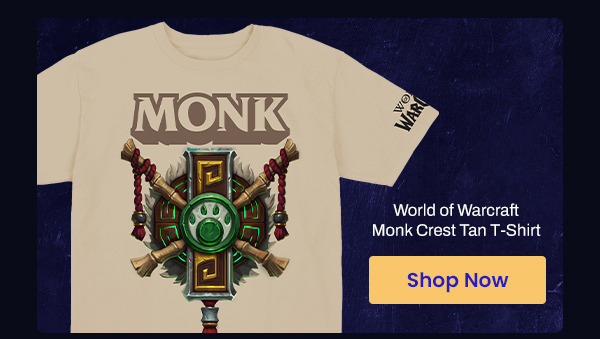 World of Warcraft Monk Crest Tan T-Shirt | Shop Now