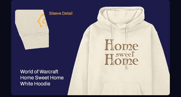 World of Warcraft Home Sweet Home White Hoodie