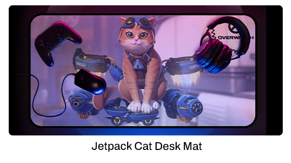 Jetpack Cat Desk Mat