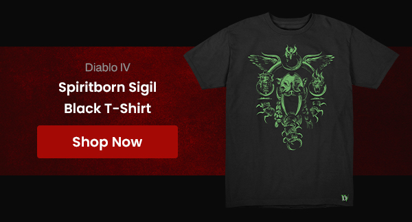Diablo IV Spiritborn Sigil Black T-Shirt