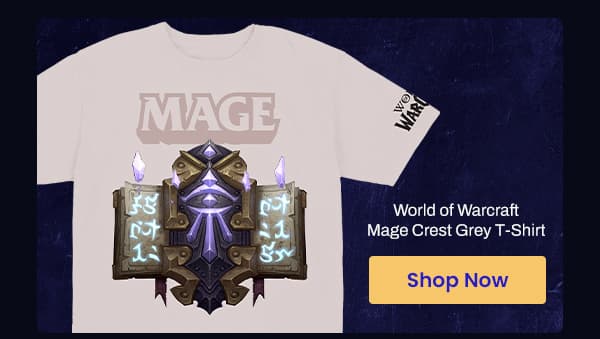 World of Warcraft Mage Crest Grey T-Shirt | Shop Now