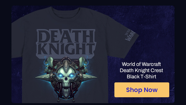 World of Warcraft Death Knight Crest Black T-Shirt | Shop Now