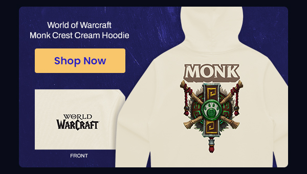 World of Warcraft Monk Crest Cream Hoodie