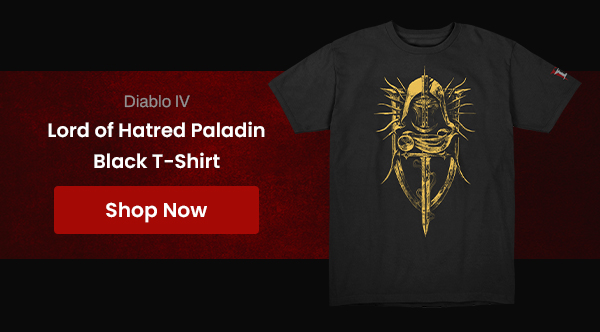 Diablo IV: Lord of Hatred Paladin Black T-Shirt | Shop Now