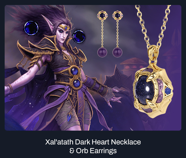 Xal'atath Dark Heart Necklace & Orb Earrings