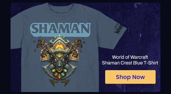 World of Warcraft Shaman Crest Blue T-Shirt | Shop Now