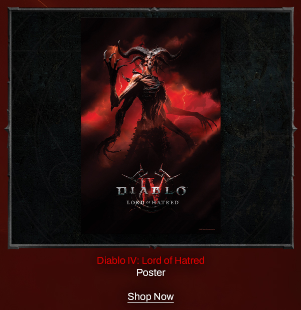 Diablo IV: Lord of Hatred Poster | Shop Now