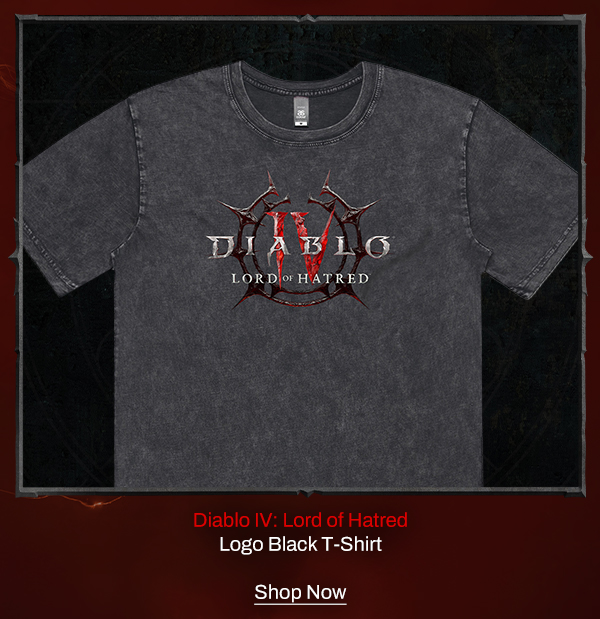 Diablo IV: Lord of Hatred Logo Black T-Shirt | Shop Now