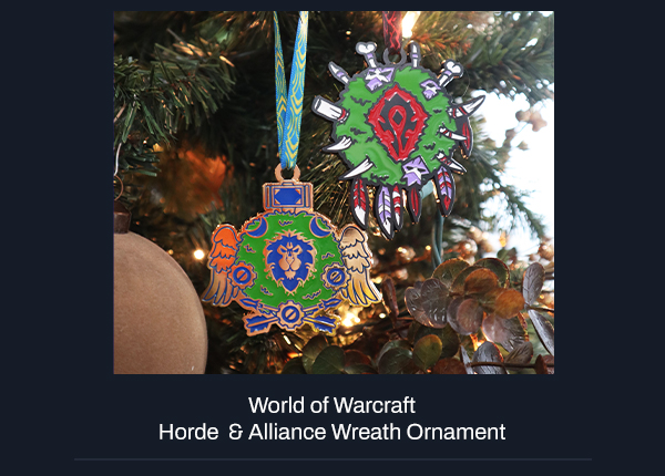 World of Warcraft Horde & Alliance Wreath Ornaments